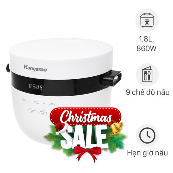 Nồi cơm điện tử Kangaroo 1.8 lít KG18DR9 chính hãng trưng bày mới 98-99% Bảo hành 12 tháng
