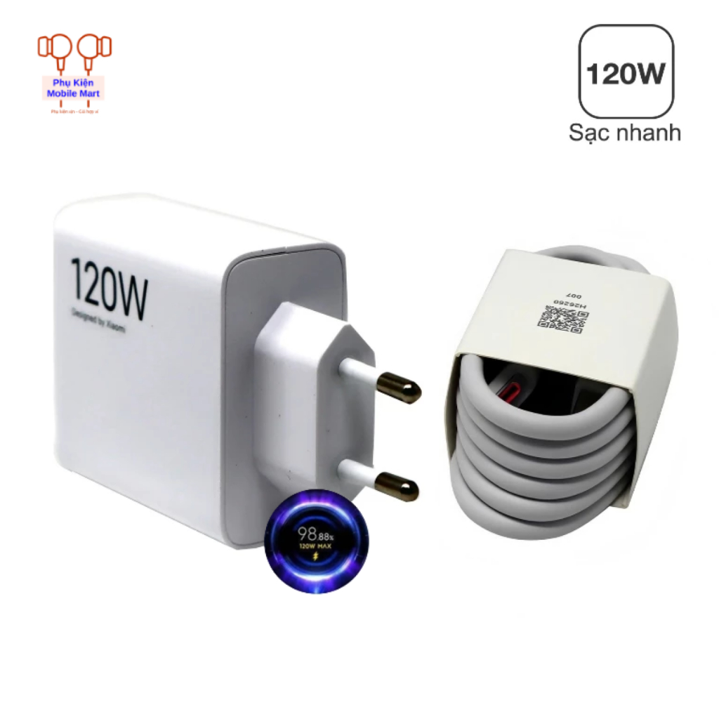 Sạc Nhanh 120W Type-C – Cục Sạc Nhanh 120W – Sạc Siêu Nhanh, An Toàn Cho Điện Thoại & Tablet