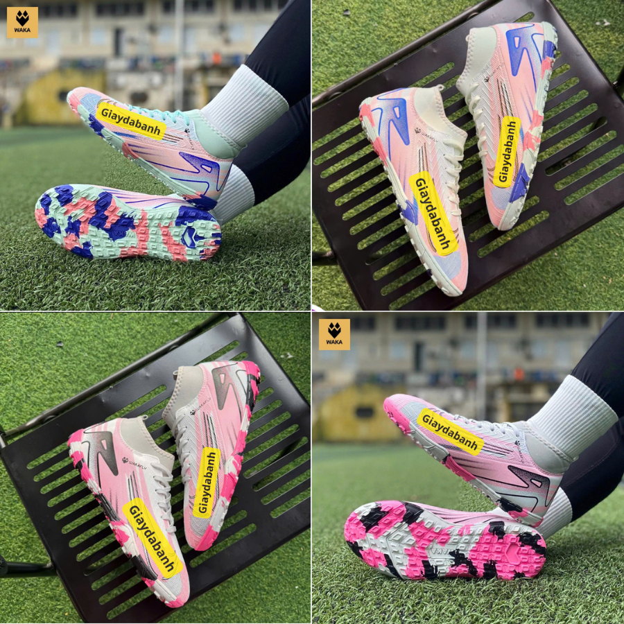 [ Tất dệt kim ] Giày đá bóng sân cỏ nhân tạo sân 7 VP16 Elite Cổ Cao Wakaa TF