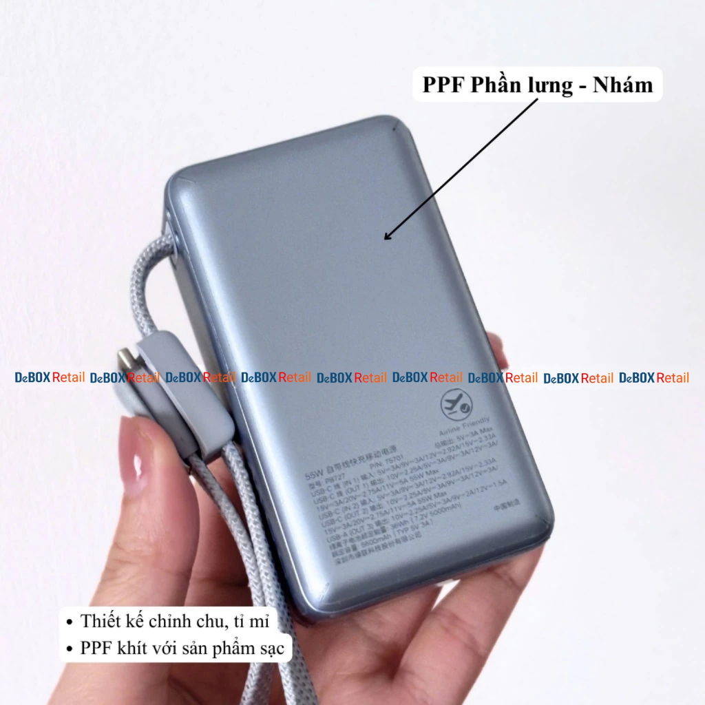 Miếng dán film PPF 4 lớp dành cho Sạc Dự Phòng UGREEN EnergyPal Pro Mini PB727 chống trầy xước, chống trượt, chống thấm | BigBuy360 - bigbuy360.vn