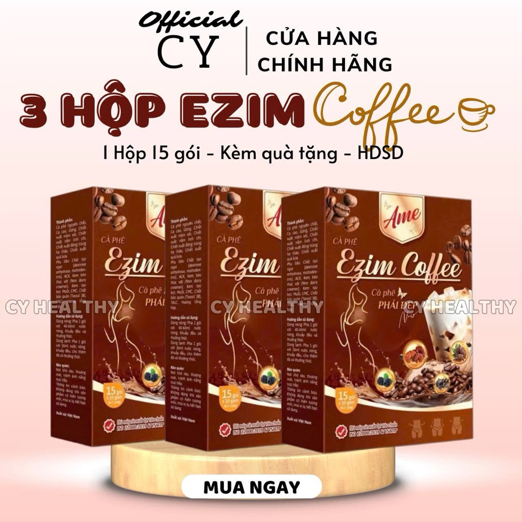 COMBO 3 HỘP CÀ PHÊ SỮA EZIM COFFEE - HỘP 15 GÓI