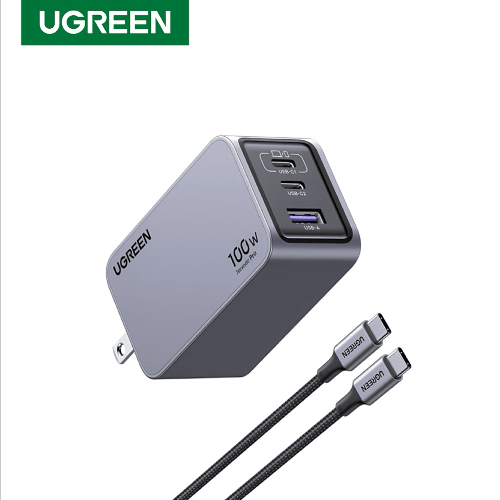 Bộ sạc cao cấp UGREEN Nexode Pro GaN 100W 2C1A kèm cáp sạc C to C 1.5M - Model X757