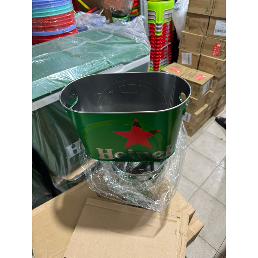 Xô đá nhôm thương hiệu heniken 33*18*20 , combo 4 xô đá heniken cao cấp, Xô đá nhôm