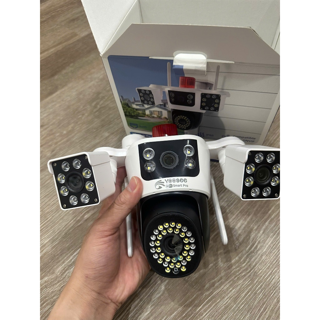 [YOOSEE] Camera ngoài trời 4 Mắt xem 3 cam Q980 đàm thoại 2 chiều chống nước BẢO HÀNH 1 NĂM