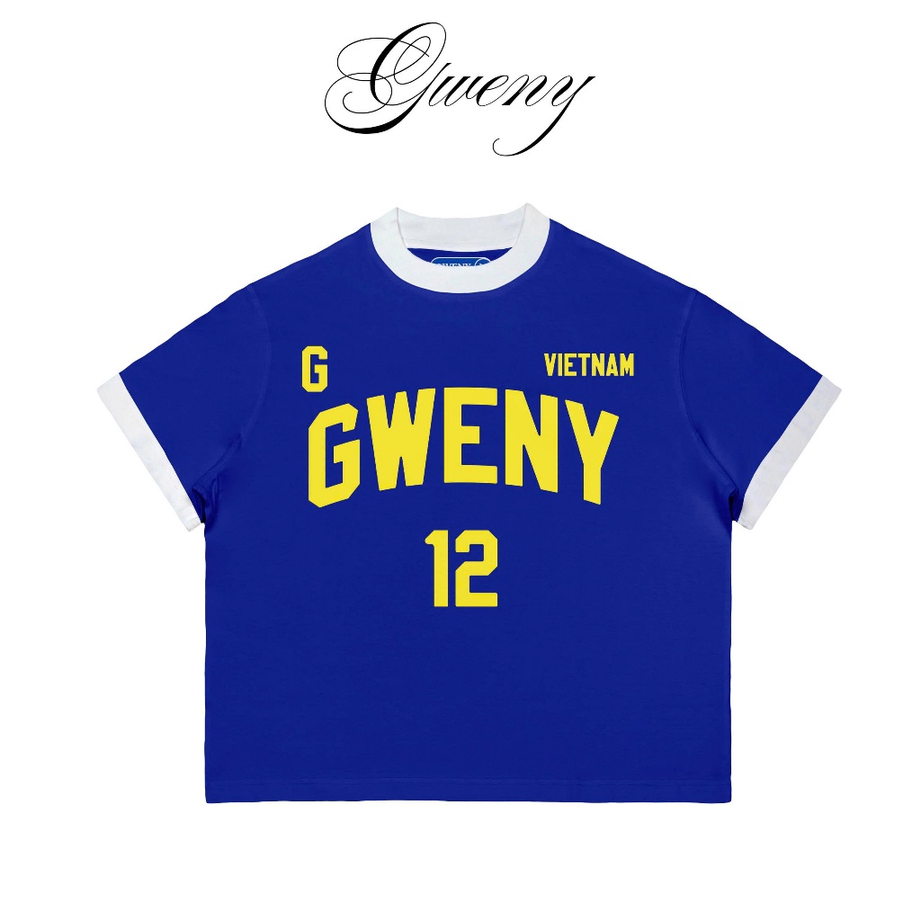 Áo Thun  BOXY GWENY 12 100% Cotton 280GSM - BLUE- FORM BOXY