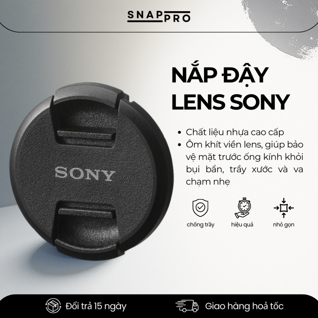 Nắp Lens Máy Ảnh Sony & Canon  – Nắp Cap Bảo Vệ Ống Kính Chống Bụi, Chống Trầy
