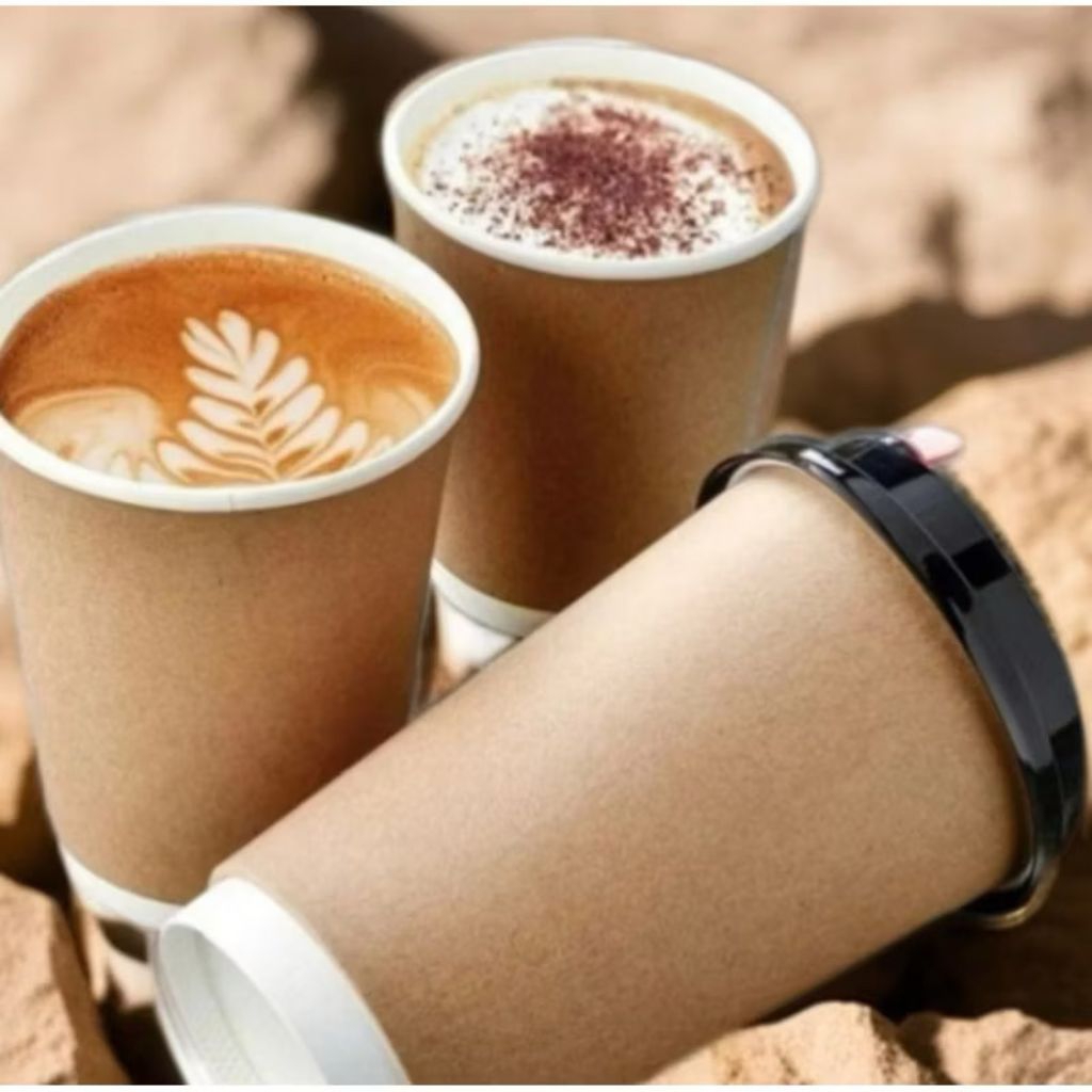 50 Ly giấy Kraft 2 lớp nắp bật cứng cáp