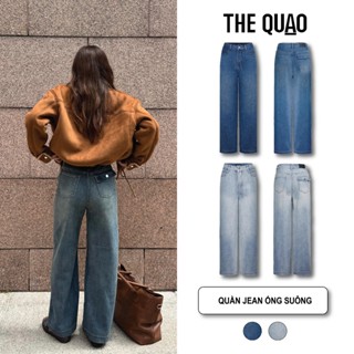  THE QUẠO - Quần Jean Nữ Ống Suông Lưng Cao 3 Chiều Dài Phối Túi Nắp R0505_649 