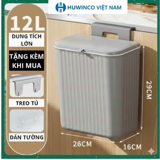  Thùng rác treo tủ bếp,treo tường dán tường nhà vệ sinh tiện lợi.Thùng rác treo tường kèm sẵn thanh treo và miếng dán   