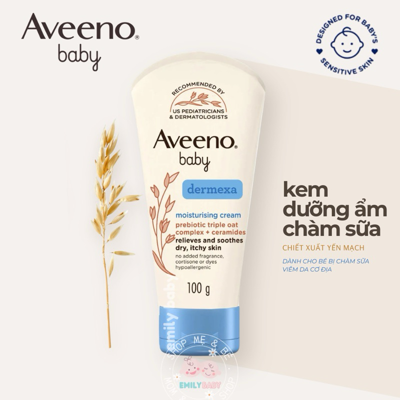 Kem Dưỡng Ẩm Aveeno Baby Dermexa Moisturising Cream 100g