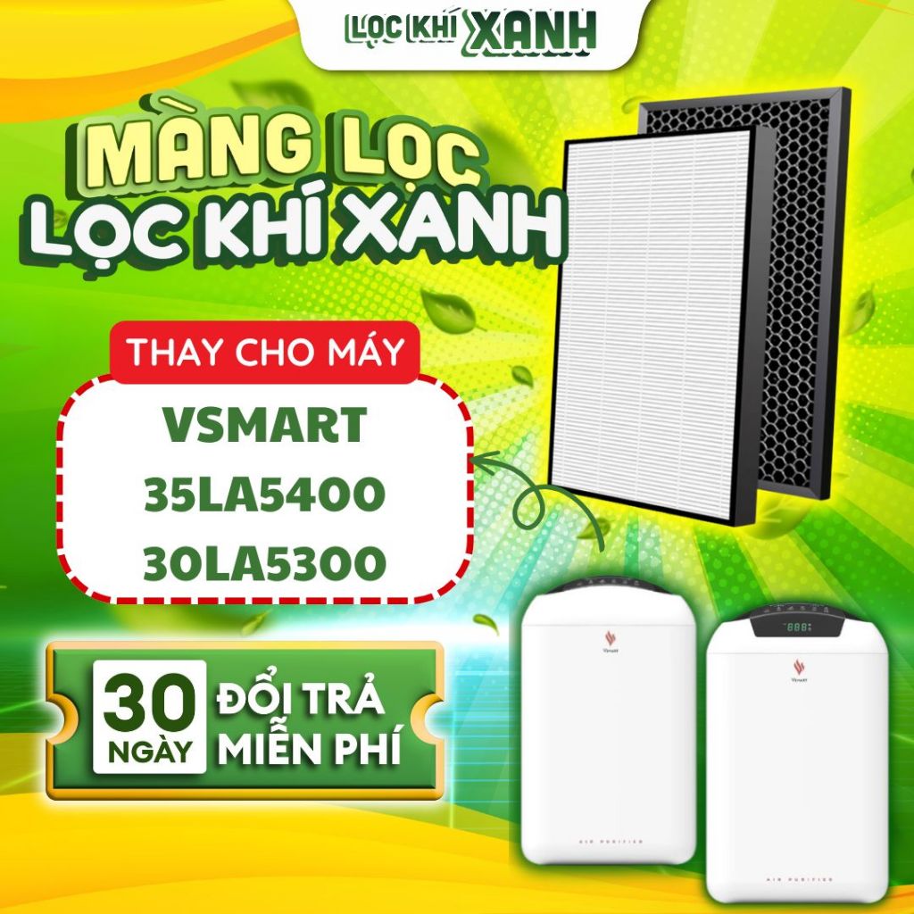 Bộ lọc LocKhiXanh® tương thích cho Màng lọc không khí Vsmart 30LA5300 / Vsmart 35LA5400