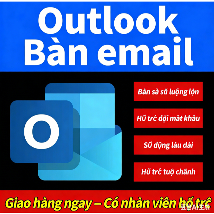 Email Microsoft lâu dài | Hỗ trợ sử dụng Outlook / Hotmail | Phù hợp đăng ký dịch vụ số