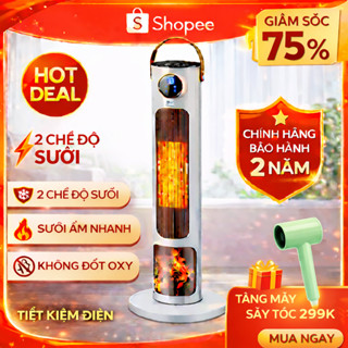 Máy sưởi làm ấm không khí công suất cao, Quạt sưởi đa năng có điều khiển, an toàn, diện tích sử dụng lớn, BH 24T