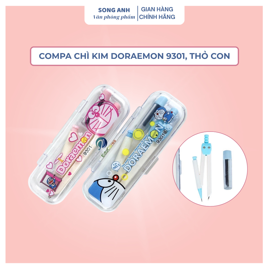 [Set 12 Bộ] Compa bút chì bấm - Compa chì kim màu ngẫu nhiên - Tặng kèm 1 hộp ruột chì