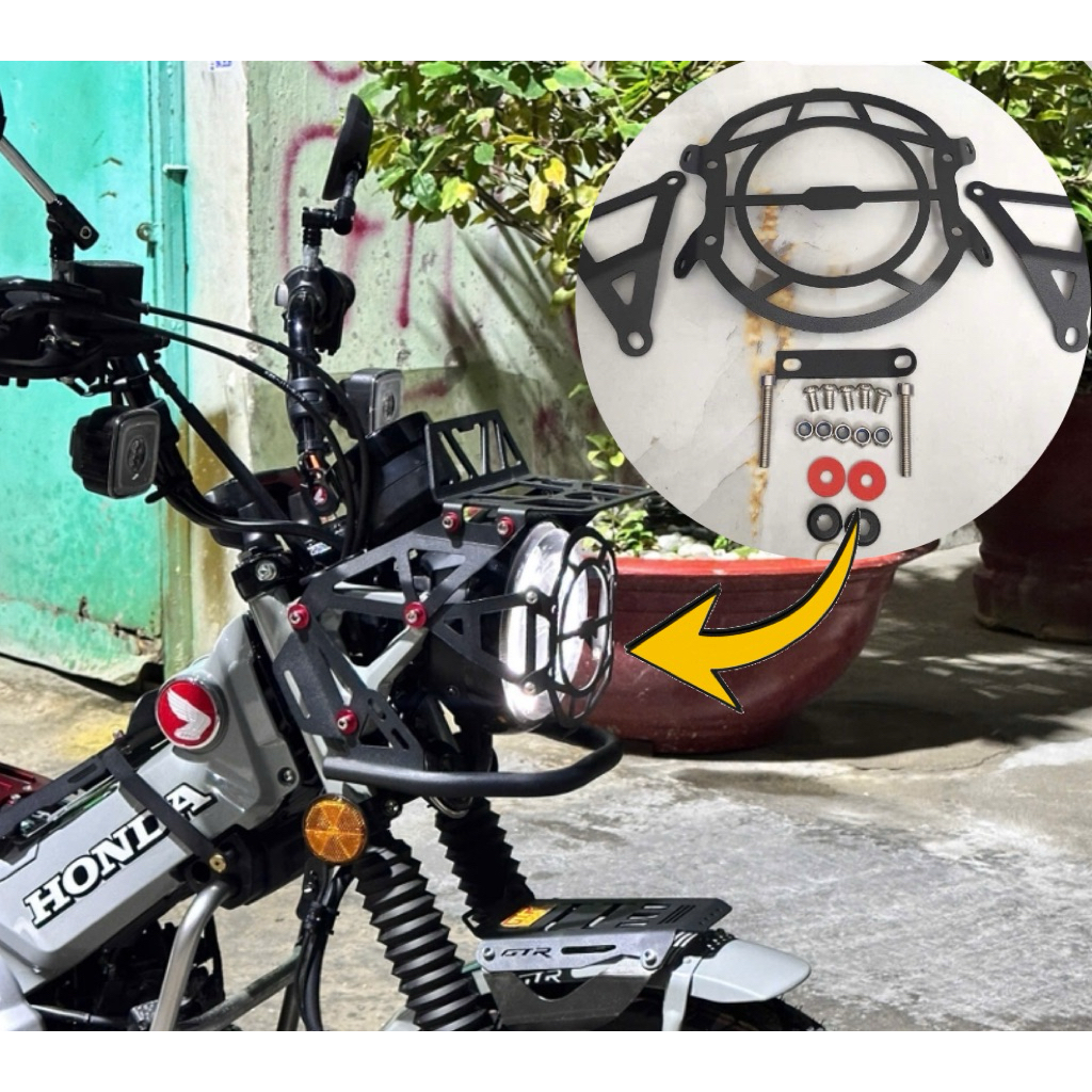 Ct125-bảo vệ đèn ct125-phụ kiện ct125 (kèm ốc pát lắp như zin)