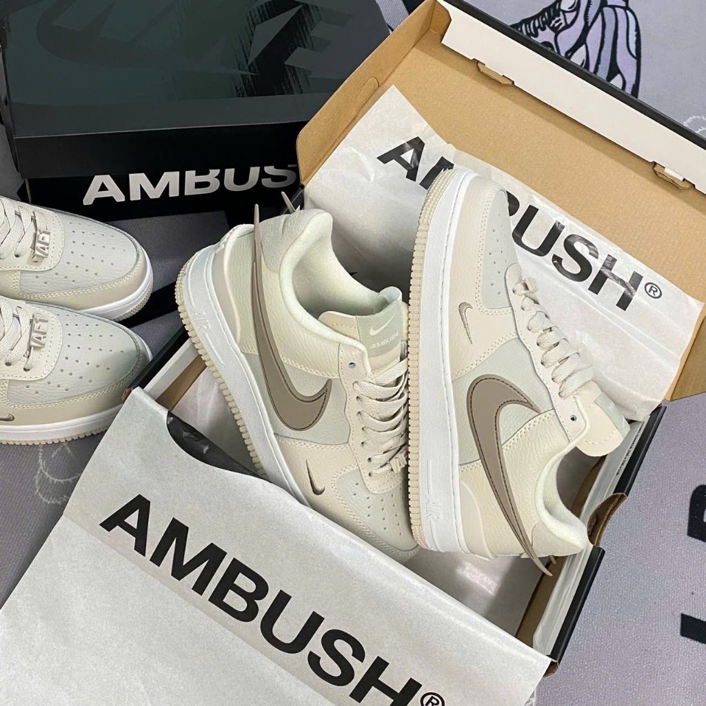 Giày Nike Air Force 1 Low SP AMBUSH Kem Nâu Bản SC Cao Cấp