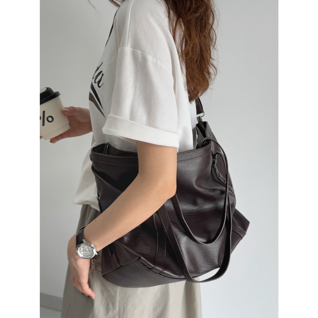 Túi đeo chéo cho nam và nữ, túi tote da cỡ lớn, tote bag, túi thời trang đeo chéo Hàn Quốc