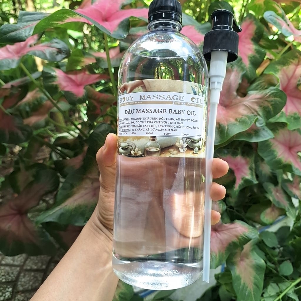 Dầu Massage Body Baby Oil Dầu Không Mùi Dịu Nhẹ Cho Da Nhạy Cảm, An Toàn cho Da- Dưỡng Ẩm, Thư Giãn, Trị Liệu Cho Spa