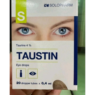TAUSTIN 4% (hộp 20 ống x 0.4ml ) dưỡng mắt nhân tạo không chất bảo quản,bổ sung nước mắt nhân tạo cho mắt,giảm khô mắt