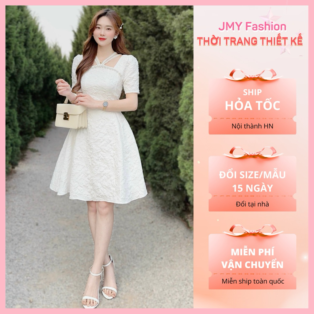 (HỎA TỐC) V239, VH239 Váy xốp trắng tiểu thư dáng ngắn [Hà Thanh&Rency]