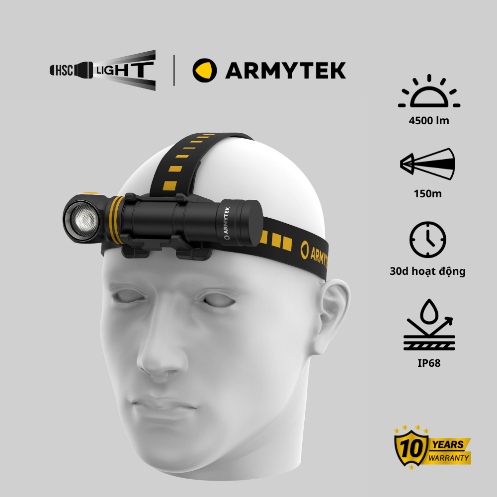 Đèn Pin Armytek Elf C2 Max White | 4500 Lumens, Chiếu Xa 150m | Đèn Đội Đầu & EDC | Pin 21700 / 1865