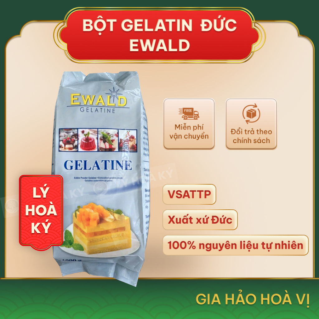 Bột Gelatine EWALD Đức Nguyên Chất, Gelatine, Làm Bánh, Tráng Miệng - Lý Hòa Ký