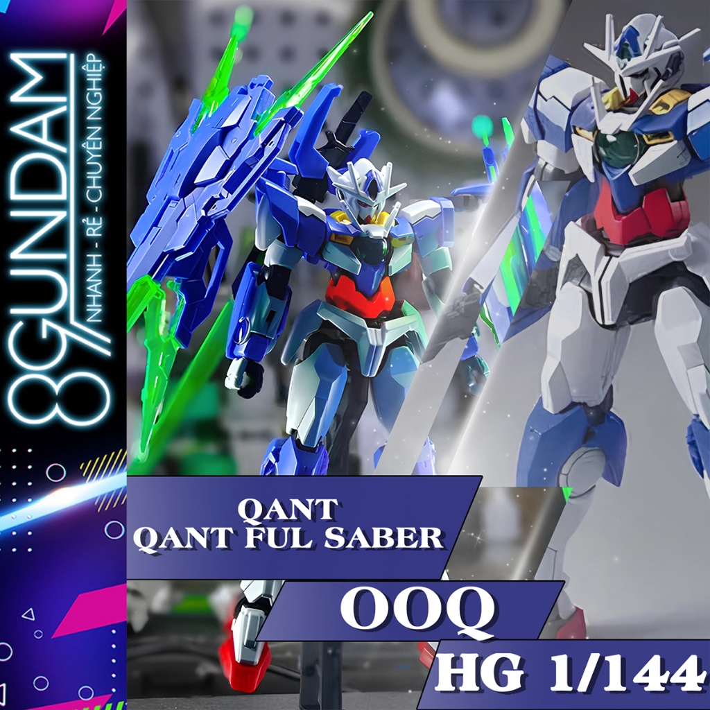 [CÓ SẴN] Mô Hình Lắp Ráp HG 00Q Qant / Qant Full Saber Fighter (tặng decal nước)