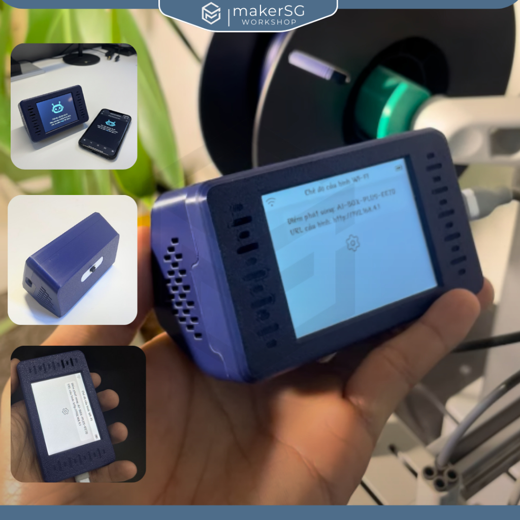 Hộp nhựa in3D để bàn cho mạch ESP32 S3 màn hình 2.8 inch  | Chatbot AI xiaozhi STEM | Makersg linh k