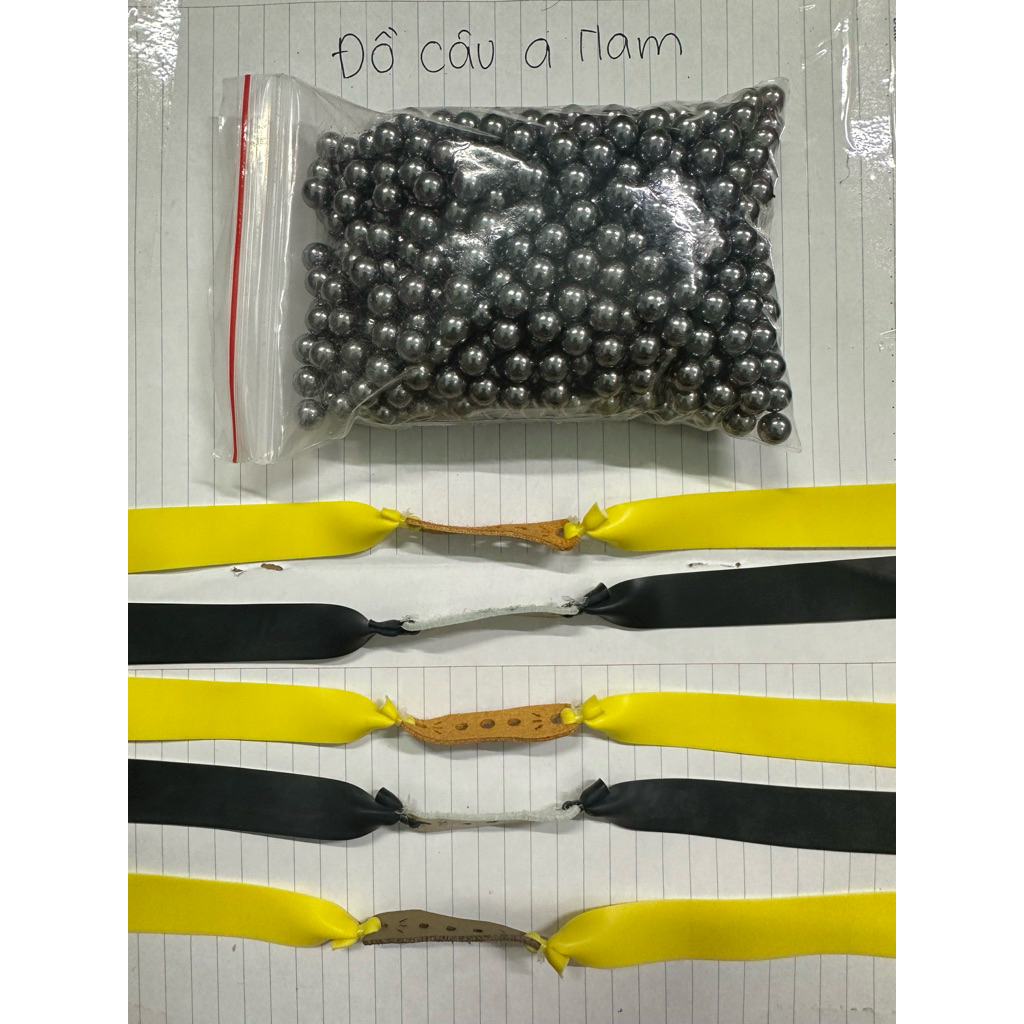 (bi sắt 1kg-3 dây Adam) Combo bi sắt ổ trục đủ size dây Adam