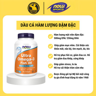  Ultra Omega 3 Viên Uống Bổ Não Sáng Mắt Khỏe Tim Now Ultra Omega3 
