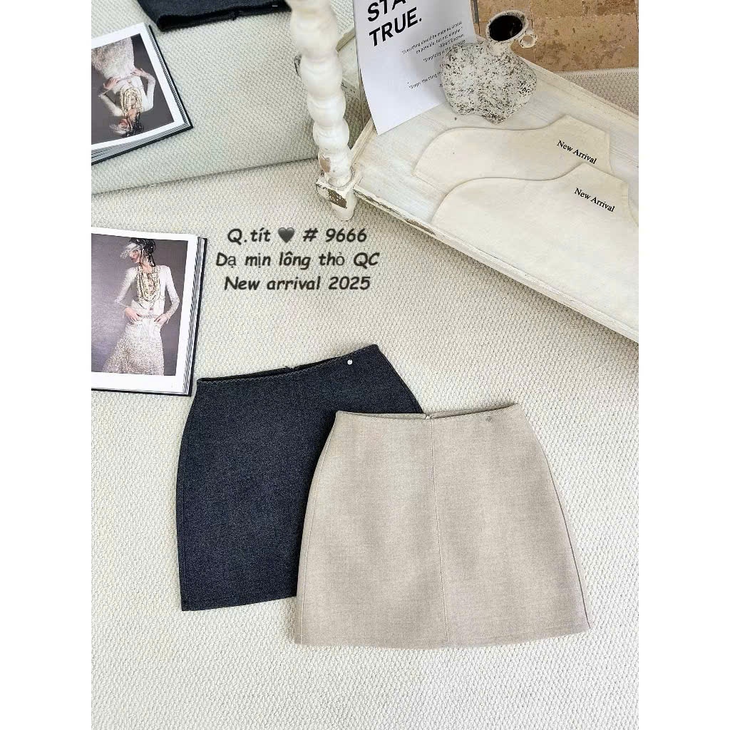 Chân Váy Dạ Cạp Cao Ép Bassic Dáng Ngắn Phom A Có Quần Bảo Hộ | BigBuy360 - bigbuy360.vn