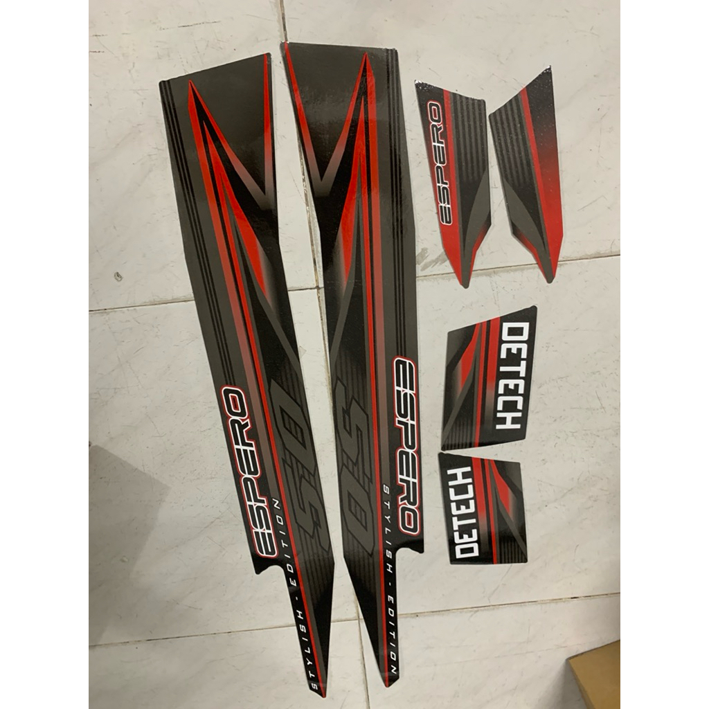 Tem sirius 50 cc xám đỏ đen, sirius espero 50