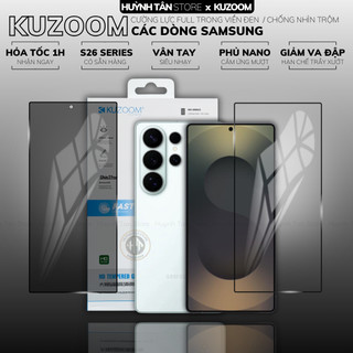  Kính cường lực kuzoom samsung S26 S25 ultra s24 plus z fold 7 6 5 vân tay siêu nhạy chống nhìn trộm 