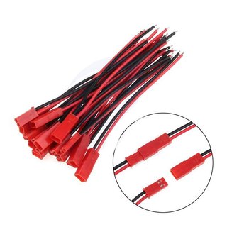 Combo 5 Dây Nối JST-2P Đỏ