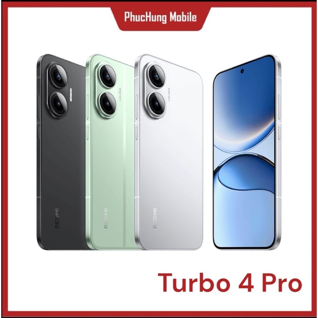Điện thoại Redmi Turbo 4 Pro, chip Snapdragon 8s Gen 4, Pin 7.550 mAh, sạc nhanh 90W