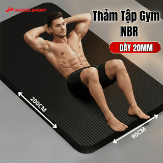  Thảm Tập Gym Yoga Cao Su NBR Loại Siêu Dày 20mm Độ Đàn Hồi Tốt Chống Thấm Mồ Hôi Giảm Chấn Thương 