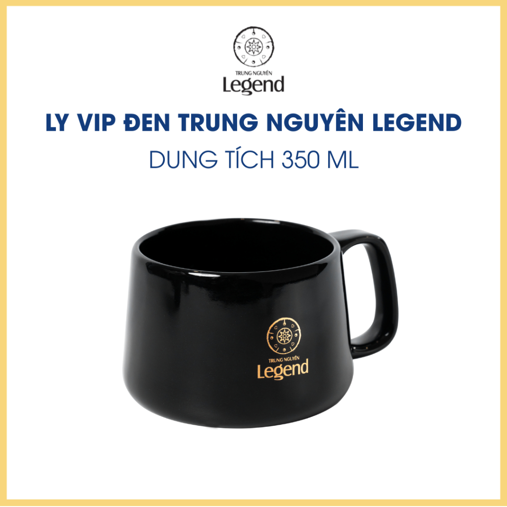 Combo 2 Ly Sứ Legend VIP Đen Trung Nguyên Legend - 350 ml