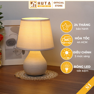 Đèn ngủ để bàn HUTA Light For Life S1 gốm sứ, điều chỉnh độ sáng, ánh sáng vàng, bảo hành 24 tháng