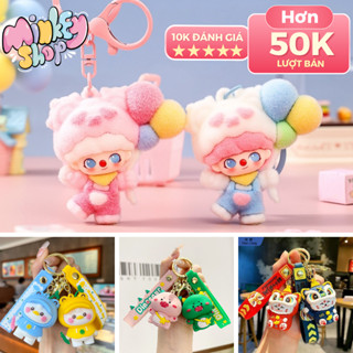  Móc khoá Tết Gấu Vịt Khủng Long Cute - Móc Chìa Khoá Hoạt Hình Dễ Thương Treo Balo Túi Xách - Minkey Shop 