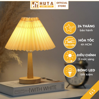  Đèn ngủ để bàn gỗ HUTA Light For Life G5 điều chỉnh độ sáng bóng led sáng vàng bảo hành 24 tháng 