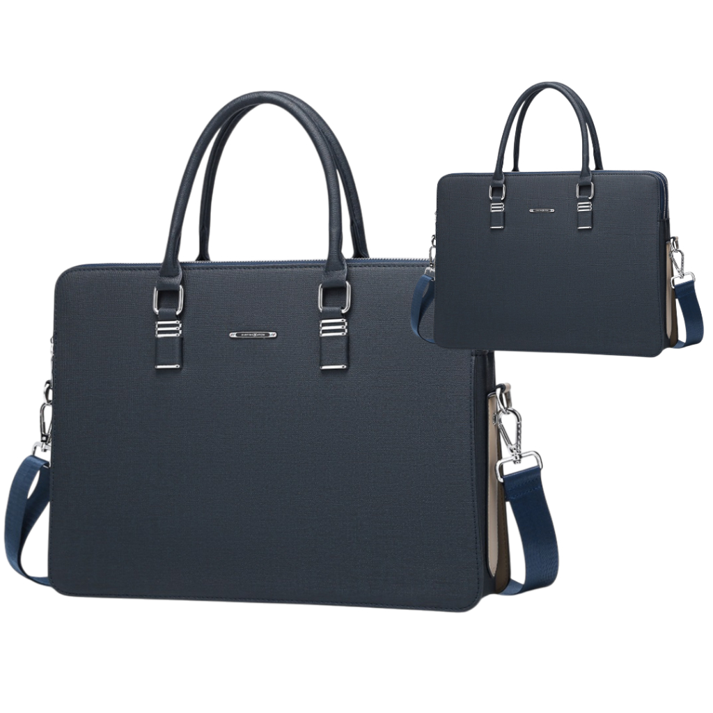 Túi xách nam công sở, cặp da công sở, cặp da thiết kế 2 khóa kéo, dung tích lớn, kiểu dáng thời trang