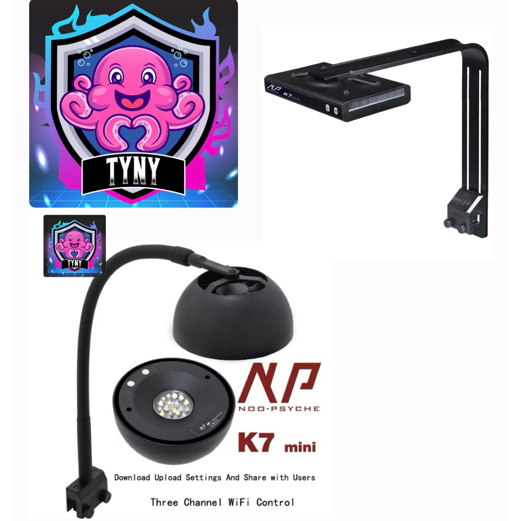 Đèn NOOPSYCHE K7 MINI và pro v3 CHẮN SÁNG kèm choá  ĐÈN LED CHO HỒ CÁ BIỂN