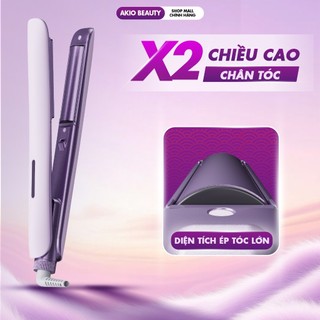  Máy dập phồng chữ C AKIO Beauty thiết kế mới không gãy tóc 4 mức nhiệt phủ x2 ceramic bảo vệ tóc 