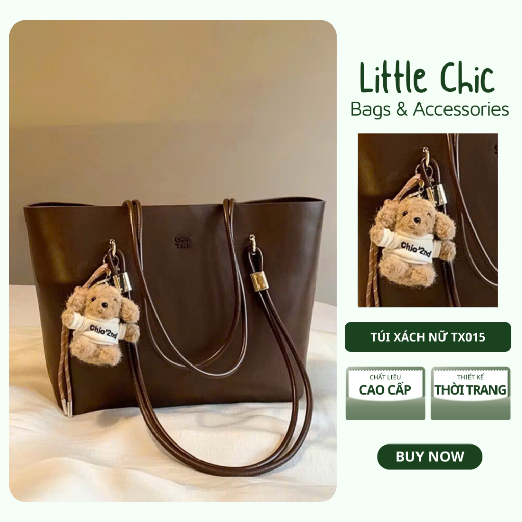 Túi Xách Nữ TX015, Túi Đeo Vai Da Mềm Cỡ Lớn Chio'2nd, Kiểu Dáng Công Sở Đựng Vừa Laptop, Tài Liệu -