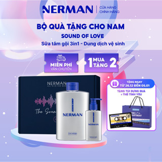  Bộ quà tặng cho nam Sound of Love ghi âm lời nhắn 4.0 NERMAN-Sữa tắm gội 350ml & Gel vệ sinh 100ml 
