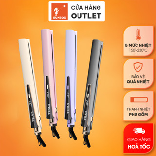 Máy duỗi tóc ép thẳng CWELL C101, 5 mức nhiệt tạo kiểu, có màn hình Led, tích hợp uốn duỗi tiện lợi