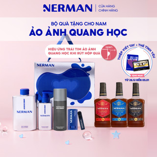  Bộ quà tặng cho nam ảo ảnh quang học Nerman - Sữa tắm gội 3in1 350ml & DDVS 100ml & Xịt khử mùi & LKM 