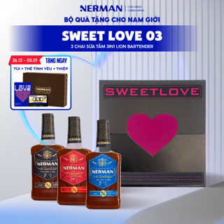  Bộ quà tặng cho nam Sweet Love - Combo 3 chai sữa tắm 3in1 Lion Bartender 330g 