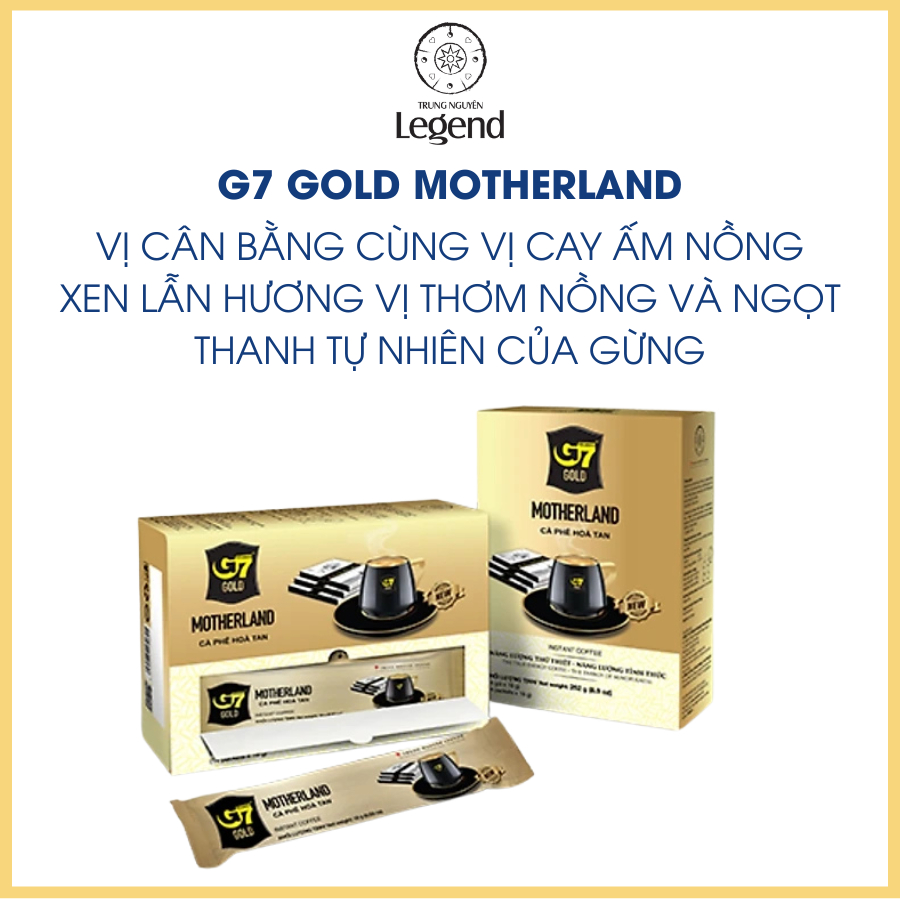 Cà Phê G7 Gold Motherland Hòa Tan Trung Nguyên Legend - Hộp 14st