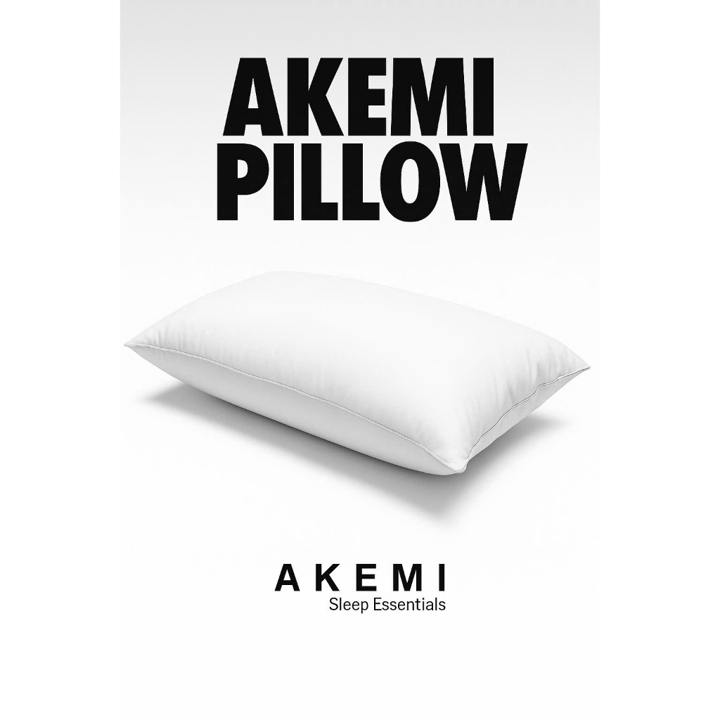 Ruột Gối Nằm AKEMI Essential Gối Sợi Microfiber Mềm Mại, Hỗ Trợ Tốt, Kháng Khuẩn Dễ Vệ Sinh Size 48x